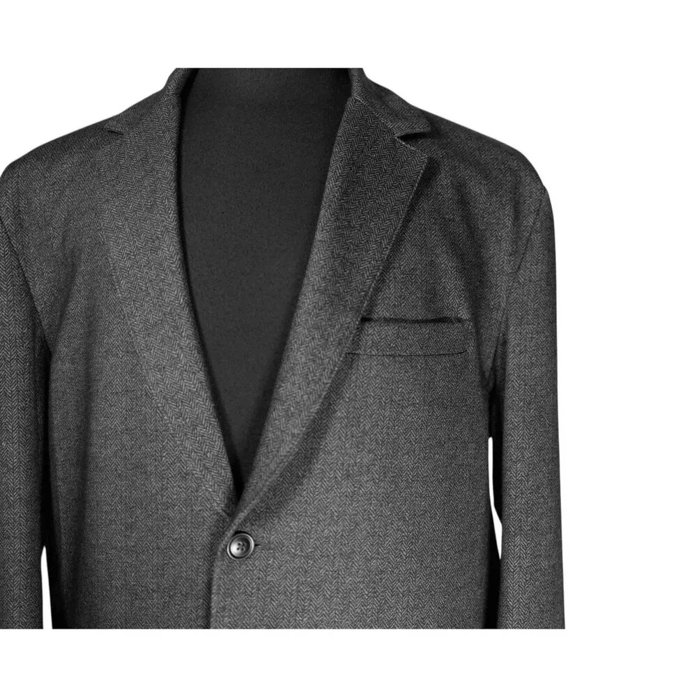 Jos A Bank Reserve Mens XL Gray Stretch Tailored Fit Blazer Jacket Lined 46R
